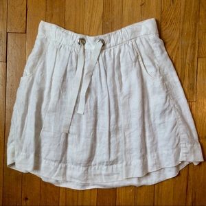 J.crew white linen skirt